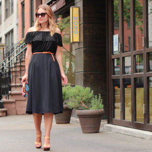 French Connection, Black Flowy Top Size Large